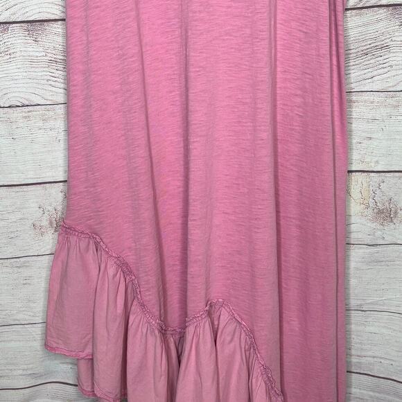 Daily Ritual Anthropologie Sleeveless Tank Ruffle Blossom Pink Dress Size 2X - Picture 4 of 12